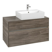 V&B Waschtischunterschrank Collaro 100x54,8x50cm, WT r, LED 7,3 W, st. Oa