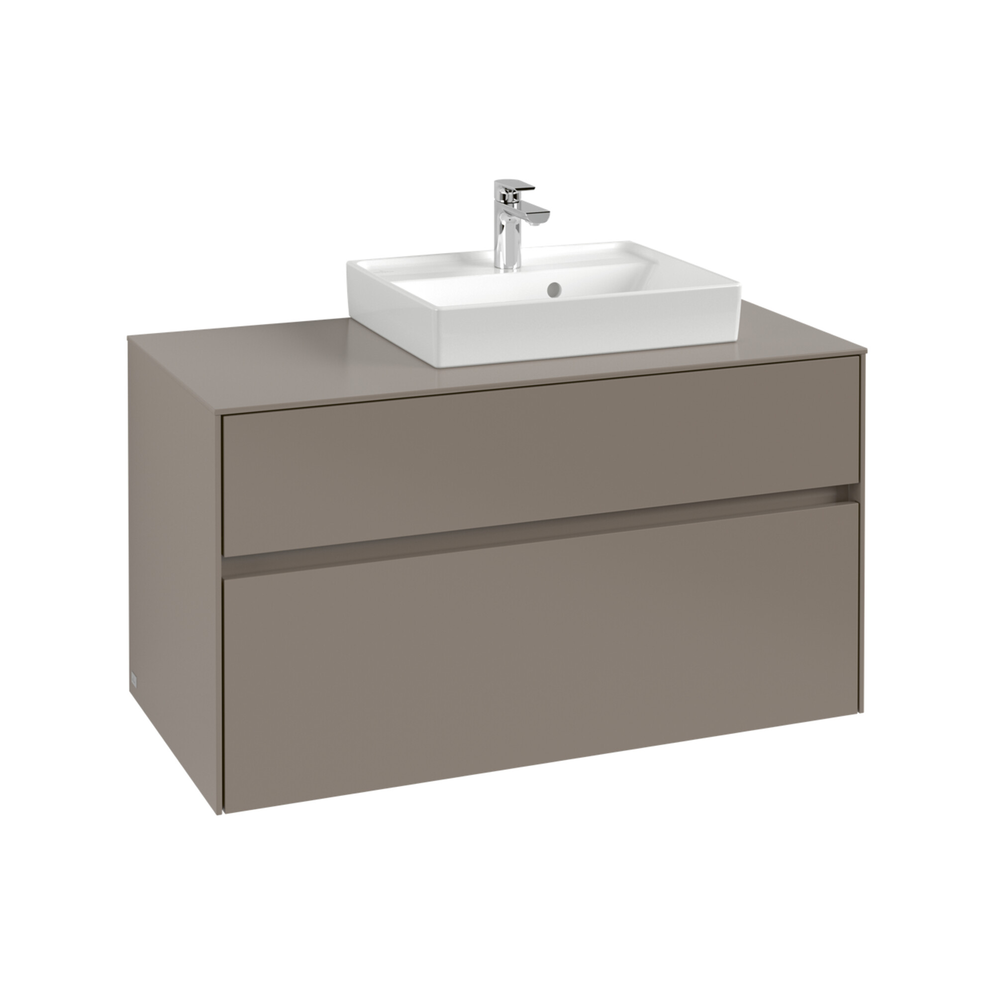 V&B Waschtischunterschrank Collaro 100x54,8x50cm, WT r, LED 7,3 W, volc bla ; Villeroy & Boch