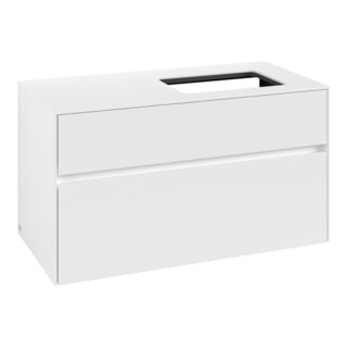 V&B Waschtischunterschrank Collaro 100x54,8x50cm, WT r, LED 7,3 W, wh. ma