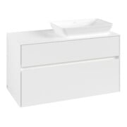 V&B Waschtischunterschrank Collaro 100x54,8x50cm, WT r, LED 7,3 W, wh. ma-3