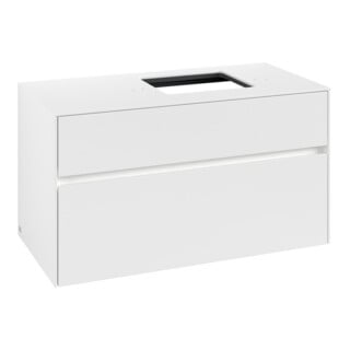 V&B Waschtischunterschrank Collaro 100x54,8x50cm, WT r, LED 7,3 W, wh. ma