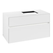 V&B Waschtischunterschrank Collaro 100x54,8x50cm, WT r, LED 7,3 W, wh. ma