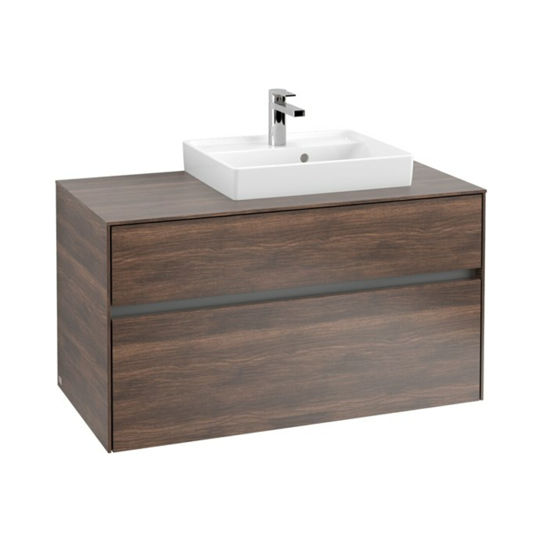 V&B Waschtischunterschrank Collaro 100x54,8x50cm, WT rechts, arizona oak
