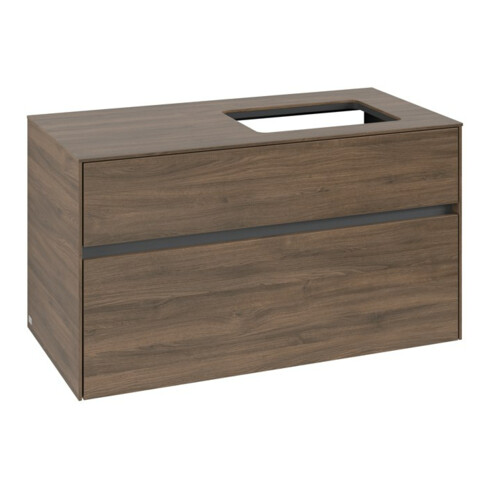 V&B Waschtischunterschrank Collaro 100x54,8x50cm, WT rechts, arizona oak