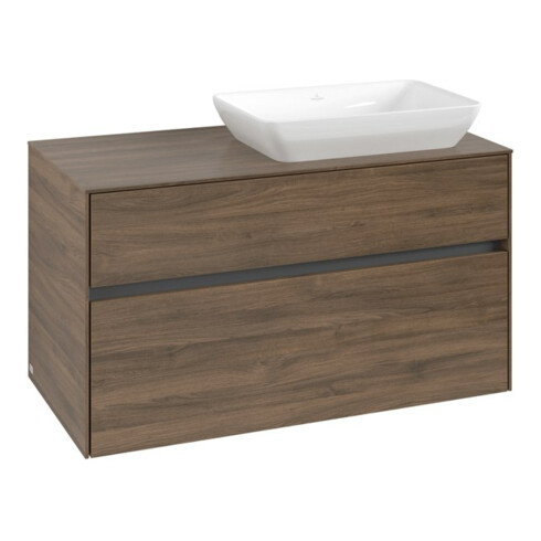 V&B Waschtischunterschrank Collaro 100x54,8x50cm, WT rechts, arizona oak
