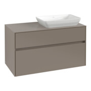 V&B Waschtischunterschrank Collaro 100x54,8x50cm, WT rechts, black oak