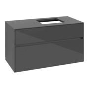 V&B Waschtischunterschrank Collaro 100x54,8x50cm, WT rechts, glossy grey-4