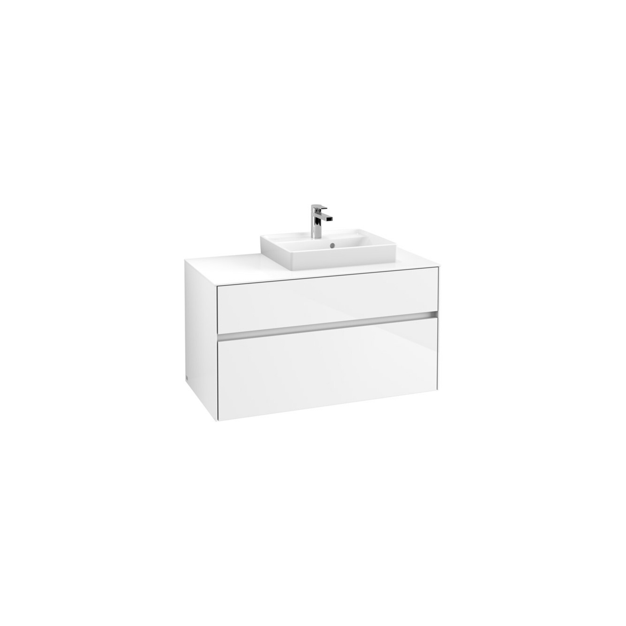 V&B Waschtischunterschrank Collaro 100x54,8x50cm, WT rechts, glossy white ; Villeroy & Boch
