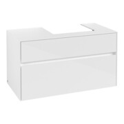 V&B Waschtischunterschrank Collaro 100x54,8x50cm, WT rechts, glossy white-3