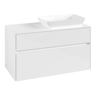 V&B Waschtischunterschrank Collaro 100x54,8x50cm, WT rechts, glossy white