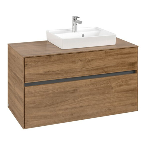 V&B Waschtischunterschrank Collaro 100x54,8x50cm, WT rechts, kansas oak