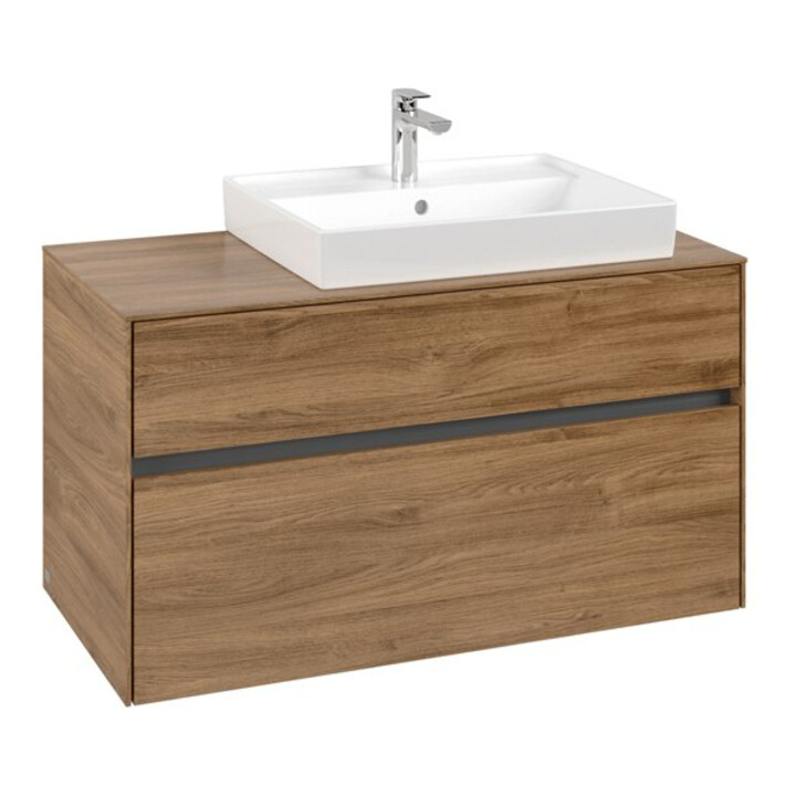 V&B Waschtischunterschrank Collaro 100x54,8x50cm, WT rechts, kansas oak