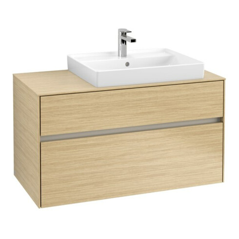 V&B Waschtischunterschrank Collaro 100x54,8x50cm, WT rechts, nordic oak