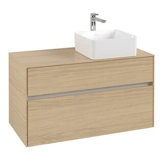 V&B Waschtischunterschrank Collaro 100x54,8x50cm, WT rechts, Nordic Oak