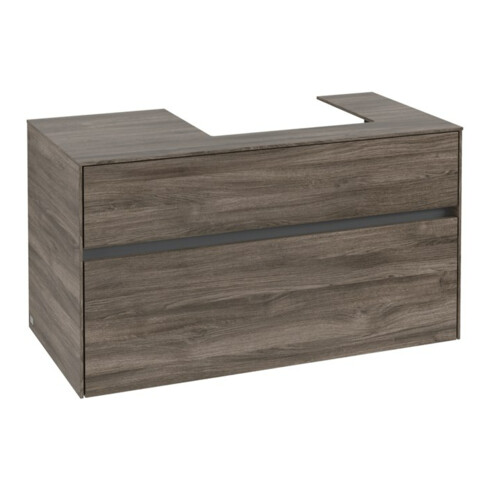 V&B Waschtischunterschrank Collaro 100x54,8x50cm, WT rechts, stone oak