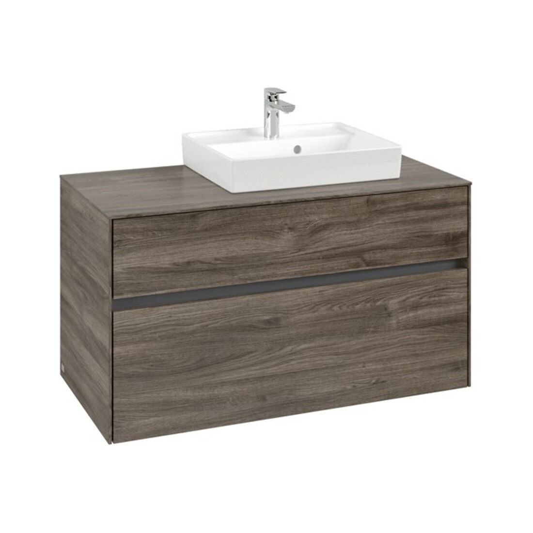 V&B Waschtischunterschrank Collaro 100x54,8x50cm, WT rechts, stone oak