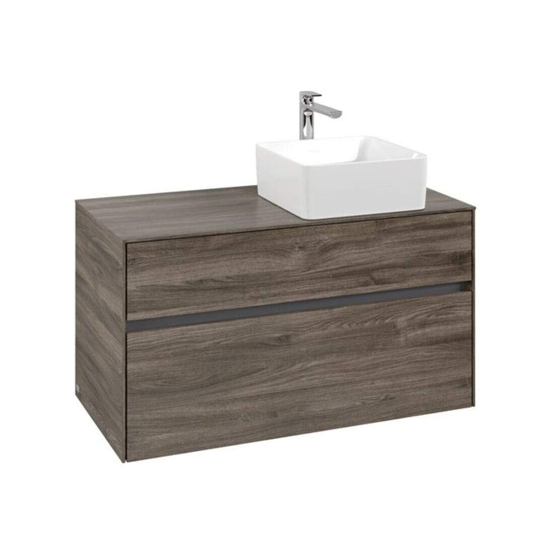 V&B Waschtischunterschrank Collaro 100x54,8x50cm, WT rechts, stone oak