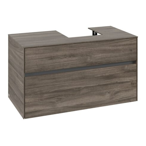 V&B Waschtischunterschrank Collaro 100x54,8x50cm, WT rechts, stone oak