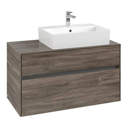 V&B Waschtischunterschrank Collaro 100x54,8x50cm, WT rechts, stone oak