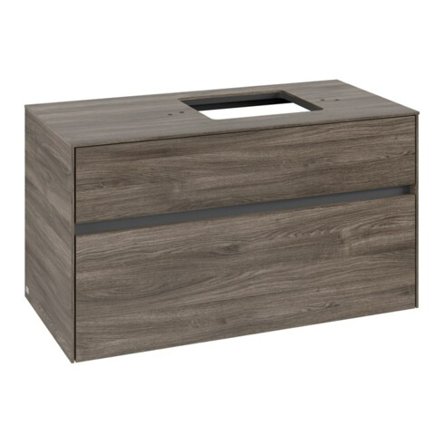 V&B Waschtischunterschrank Collaro 100x54,8x50cm, WT rechts, stone oak