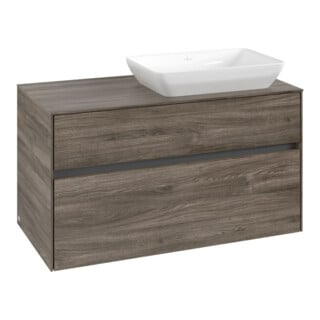 V&B Waschtischunterschrank Collaro 100x54,8x50cm, WT rechts, stone oak