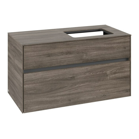 V&B Waschtischunterschrank Collaro 100x54,8x50cm, WT rechts, stone oak