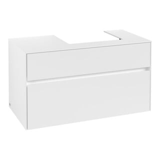 V&B Waschtischunterschrank Collaro 100x54,8x50cm, WT rechts, white matt