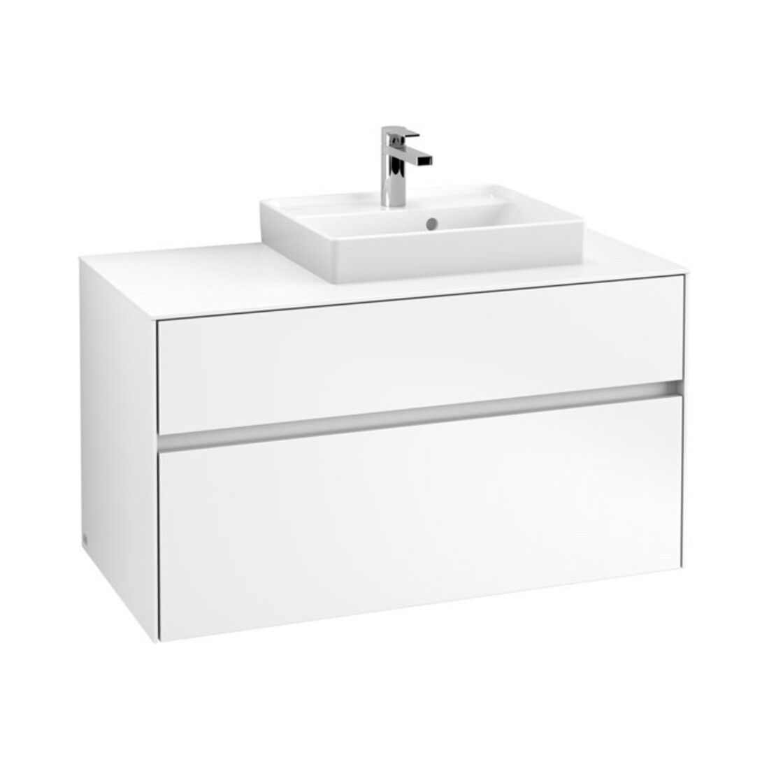 V&B Waschtischunterschrank Collaro 100x54,8x50cm, WT rechts, white matt