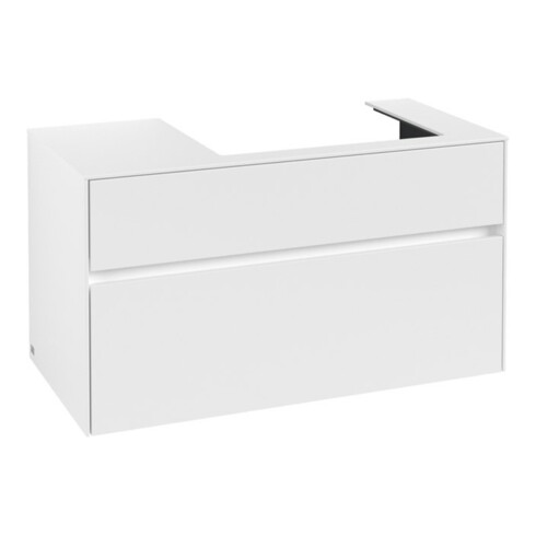 V&B Waschtischunterschrank Collaro 100x54,8x50cm, WT rechts, white matt
