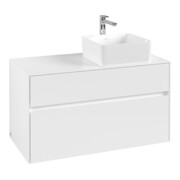V&B Waschtischunterschrank Collaro 100x54,8x50cm, WT rechts, White Matt