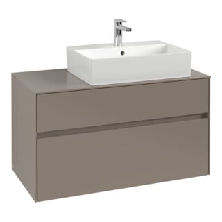 V&B Waschtischunterschrank Collaro 100x54,8x50cm, WT rechts, wine red