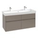 V&B Waschtischunterschrank Collaro 115,4x54,6x44,4cm, WT mit, cashmere grey-1