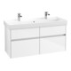 V&B Waschtischunterschrank Collaro 115,4x54,6x44,4cm, WT mit, glossy white-1