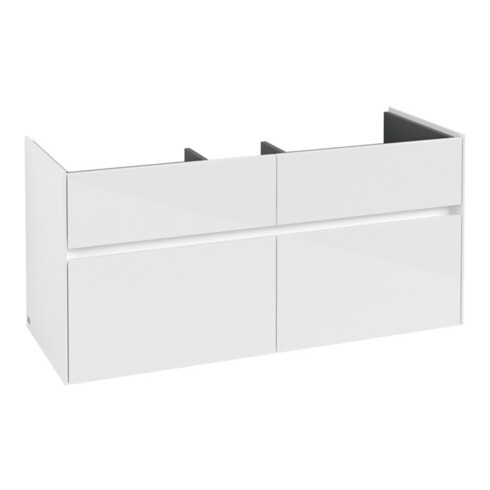 V&B Waschtischunterschrank Collaro 115,4x54,6x44,4cm, WT mit, glossy white