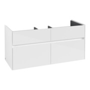 V&B Waschtischunterschrank Collaro 115,4x54,6x44,4cm, WT mit, glossy white-3
