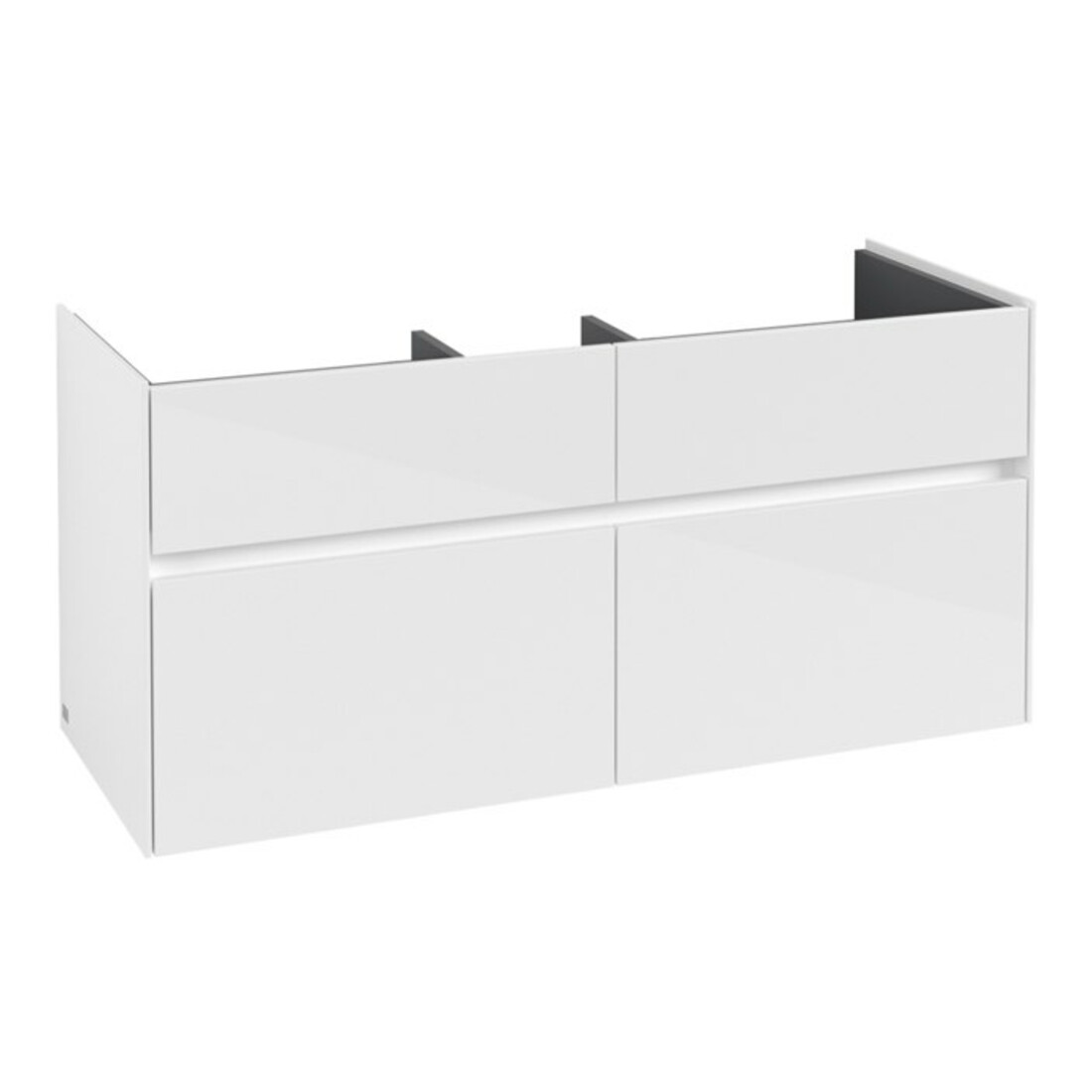 V&B Waschtischunterschrank Collaro 115,4x54,6x44,4cm, WT mit, glossy white