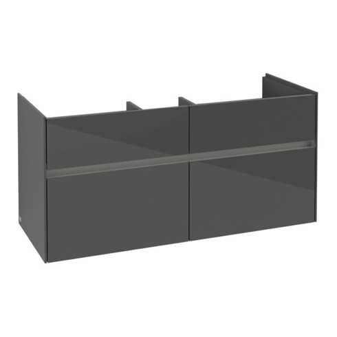 V&B Waschtischunterschrank Collaro 115,4x54,6x44,4cm, WT mit, LED, glo grey