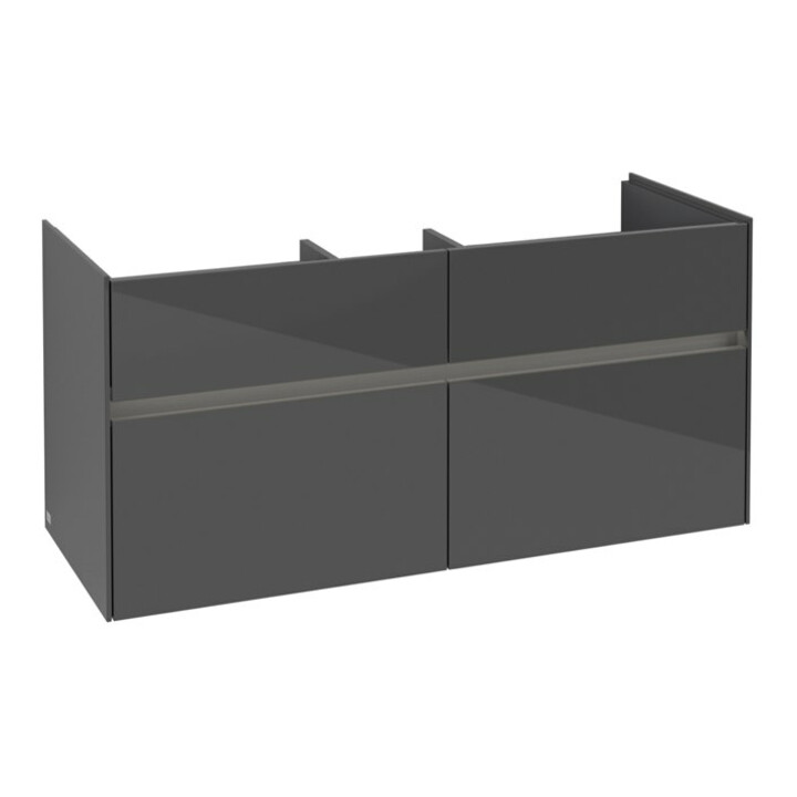 V&B Waschtischunterschrank Collaro 115,4x54,6x44,4cm, WT mit, LED, glo grey