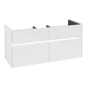 V&B Waschtischunterschrank Collaro 115,4x54,6x44,4cm, WT mit, LED, glo wh.