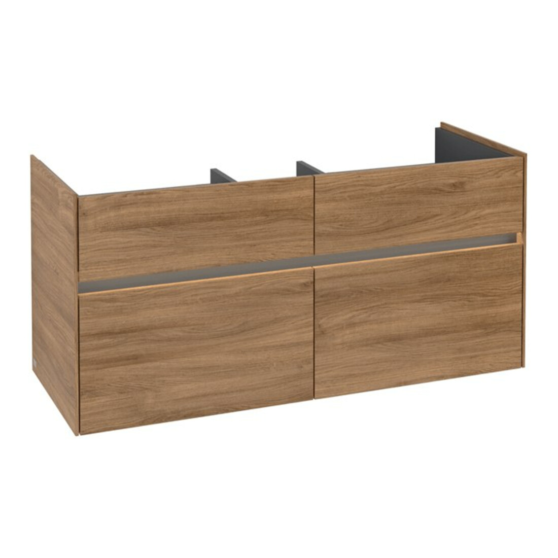 V&B Waschtischunterschrank Collaro 115,4x54,6x44,4cm, WT mit, LED, Kan oak