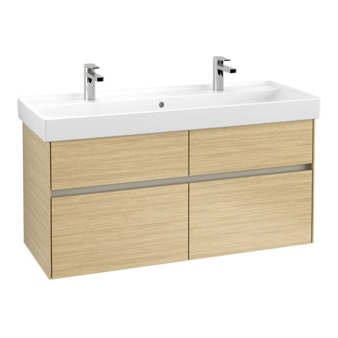V&B Waschtischunterschrank Collaro 115,4x54,6x44,4cm, WT mit, LED, Nord oak