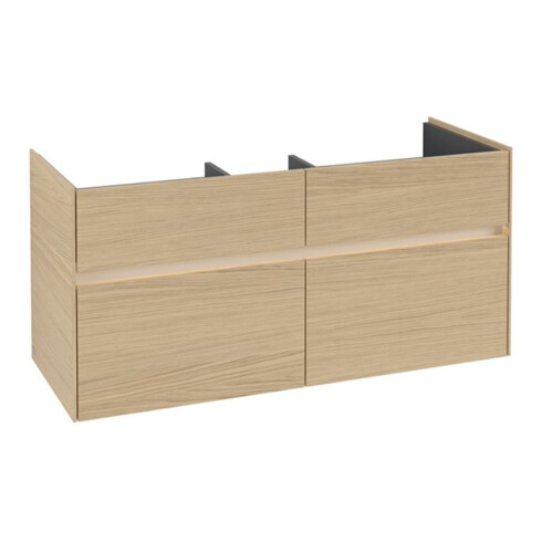 V&B Waschtischunterschrank Collaro 115,4x54,6x44,4cm, WT mit, LED, Nord oak
