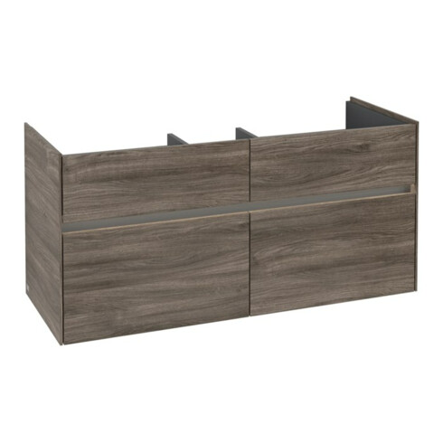 V&B Waschtischunterschrank Collaro 115,4x54,6x44,4cm, WT mit, LED, st. oak