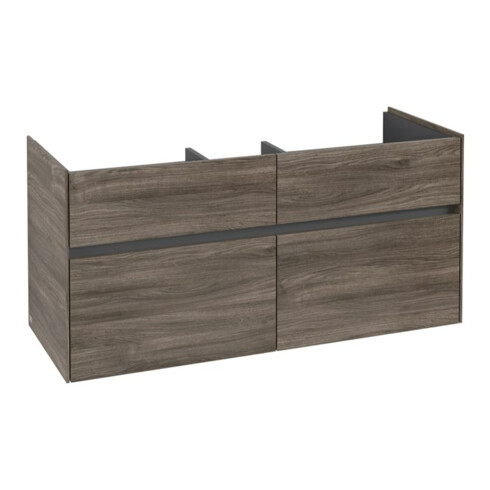 V&B Waschtischunterschrank Collaro 115,4x54,6x44,4cm, WT mittig, stone oak