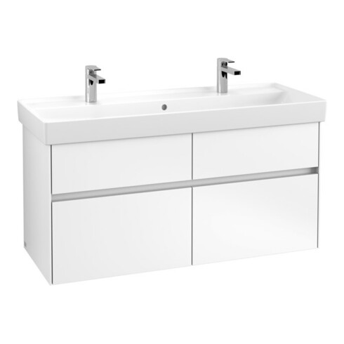 V&B Waschtischunterschrank Collaro 115,4x54,6x44,4cm, WT mittig, white matt