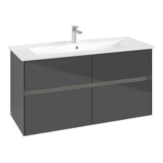 V&B Waschtischunterschrank Collaro 116,1x61x48cm, WT mi, LED 8,6W, glo Gr