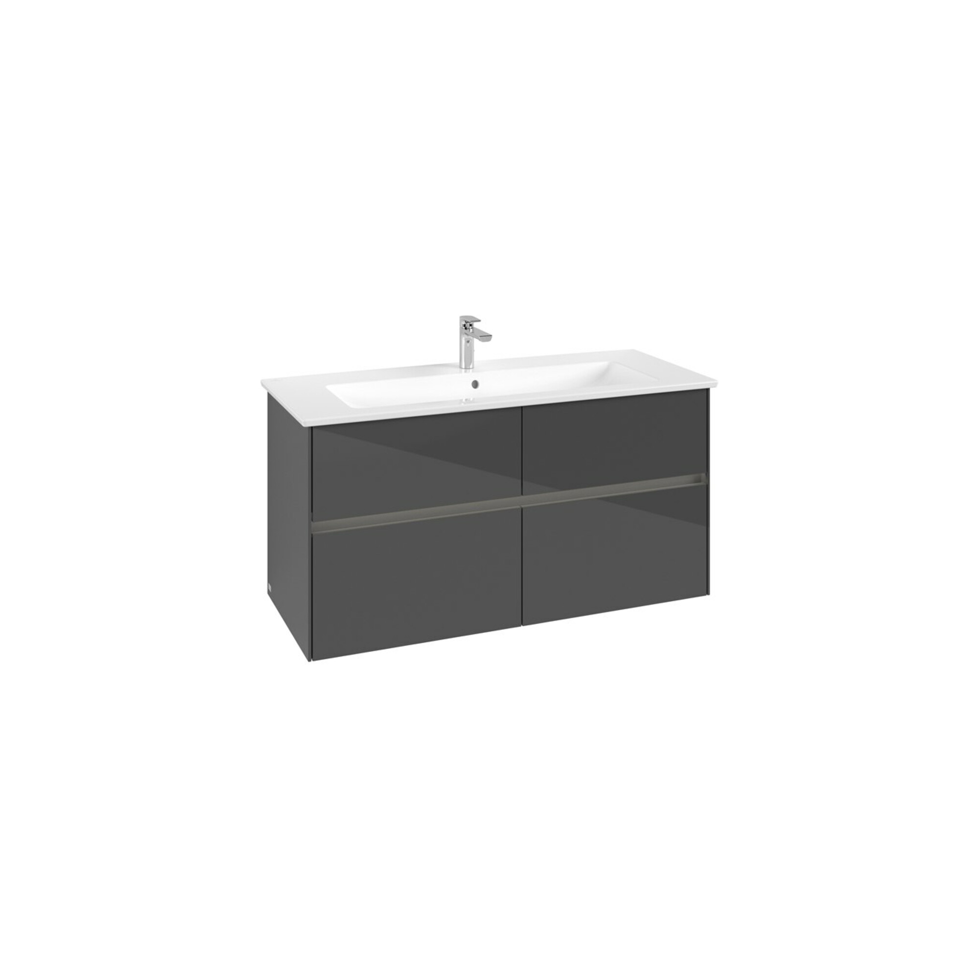 V&B Waschtischunterschrank Collaro 116,1x61x48cm, WT mi, LED 8,6W, glo Gr ; Villeroy & Boch