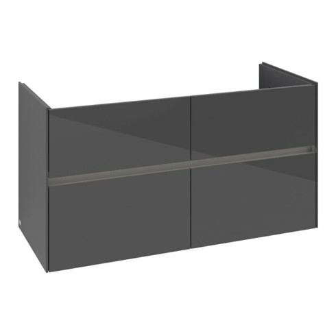 V&B Waschtischunterschrank Collaro 116,1x61x48cm, WT mi, LED 8,6W, glo Gr