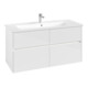 V&B Waschtischunterschrank Collaro 116,1x61x48cm, WT mi, LED 8,6W, glo wh.-1