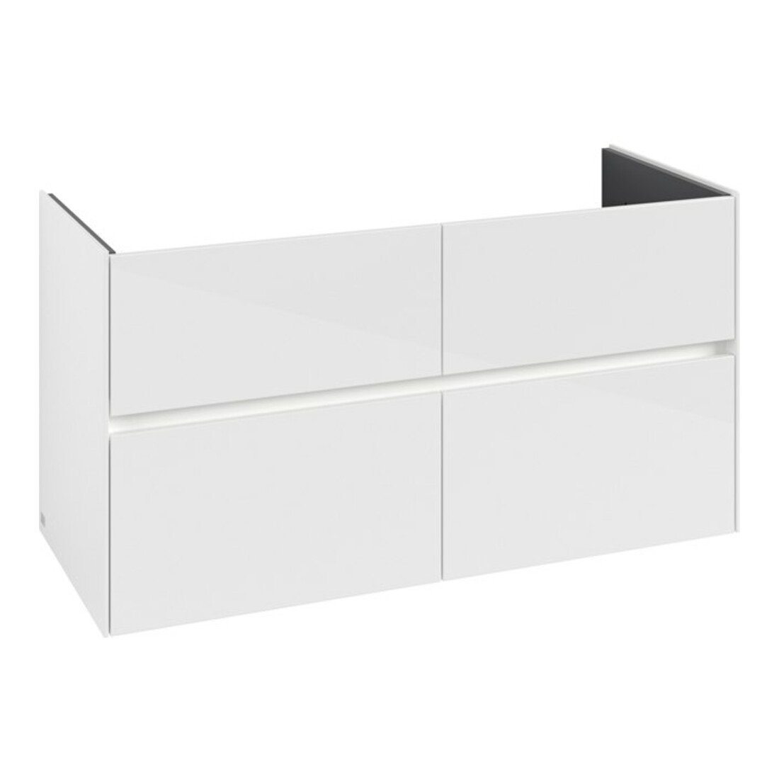 V&B Waschtischunterschrank Collaro 116,1x61x48cm, WT mi, LED 8,6W, glo wh.